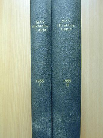 A Magyar Államvasutak Hivatalos Lapja 1955. I-II. [antikvár]