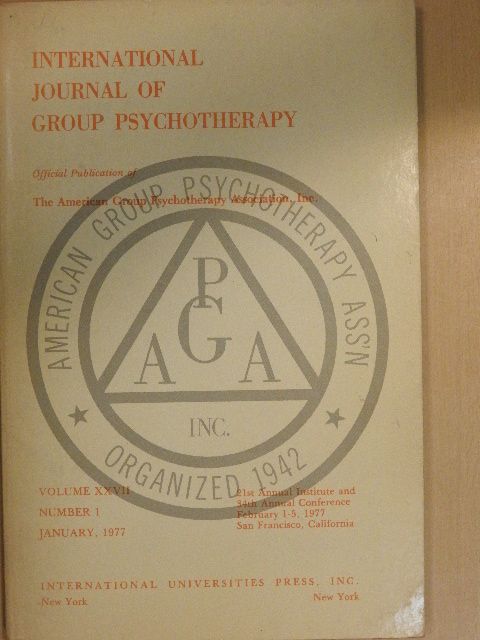 M.D. George Vassiliou - International Journal of Group Psychotherapy January 1977 [antikvár]