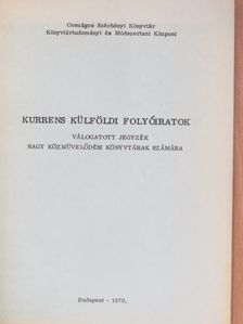 Kurrens külföldi folyóiratok [antikvár]