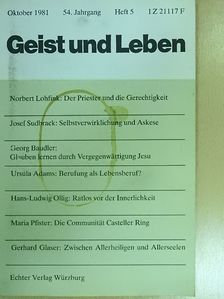 Georg Baudler - Geist und Leben Oktober 1981 [antikvár]