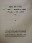 A. J. Wells - The British National Bibliography Annual Volume 1954 [antikvár]