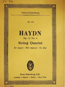 Joseph Haydn - String Quartet Eb major [antikvár]