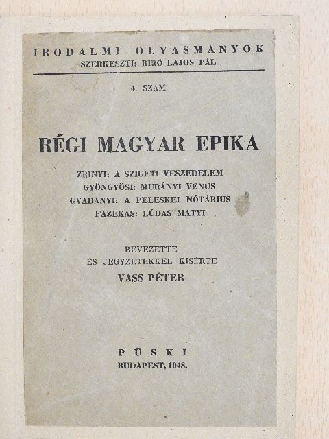 Fazekas Mihály - Régi magyar epika [antikvár]