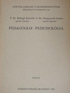 P. Dr. Balogh Katalin - Pedagógiai-pszichológia  [antikvár]