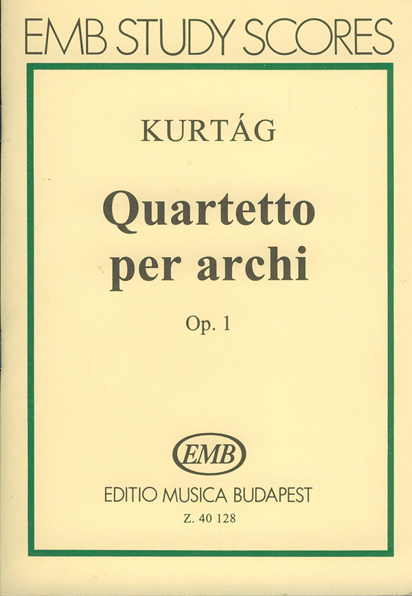 KURTÁG - QUARTETTO PER ARCHI OP.1,KISPARTITÚRA