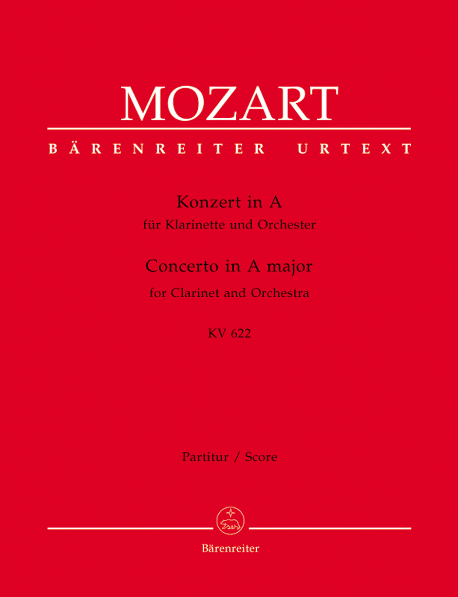 MOZART, W,A, - KONZERT IN A FÜR KLARINETTE UND ORCHESTER KV 622, PARTITUR
