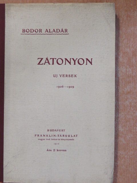 Bodor Aladár - Zátonyon [antikvár]