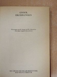Nikolai Gogol - Erzählungen [antikvár]