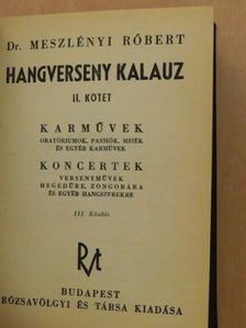 Dr. Meszlényi Róbert - Hangverseny kalauz II. [antikvár]