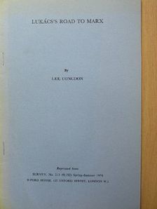 Lee Congdon - Lukács's Road to Marx [antikvár]