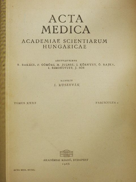 Bakács T. - Acta Medica 1966 [antikvár]