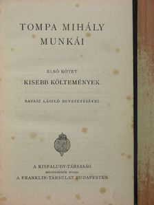 Tompa Mihály - Tompa Mihály munkái I. [antikvár]