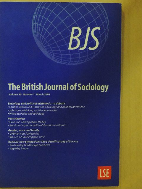 Paul Johnson - The British Journal of Sociology March 2004 [antikvár]
