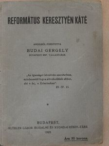 Budai Gergely - Református keresztyén káté [antikvár]