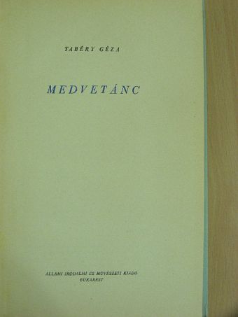 Tabéry Géza - Medvetánc [antikvár]