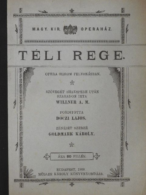 Shakspere - Téli rege [antikvár]