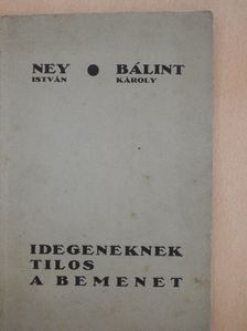 Bálint Károly - Idegeneknek tilos a bemenet [antikvár]