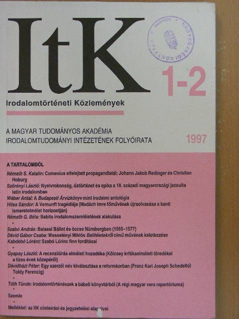 Ács Pál - Irodalomtörténeti Közlemények 1997/1-6. [antikvár]