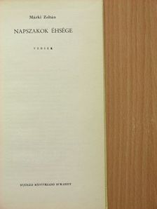 Márki Zoltán - Napszakok éhsége [antikvár]