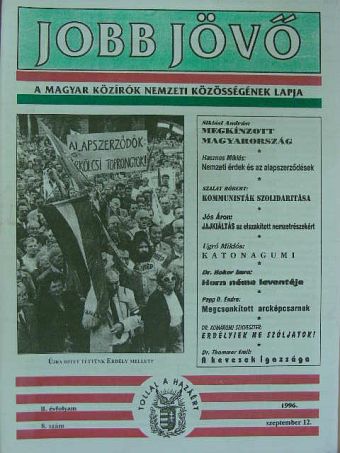 Dr. Bokor Imre - Jobb Jövő 1996. szeptember 12. [antikvár]