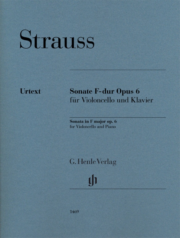 STRAUSS RICHARD - SONATE F-DUR OP.6 FÜR VIOLONCELLO UND KLAVIER