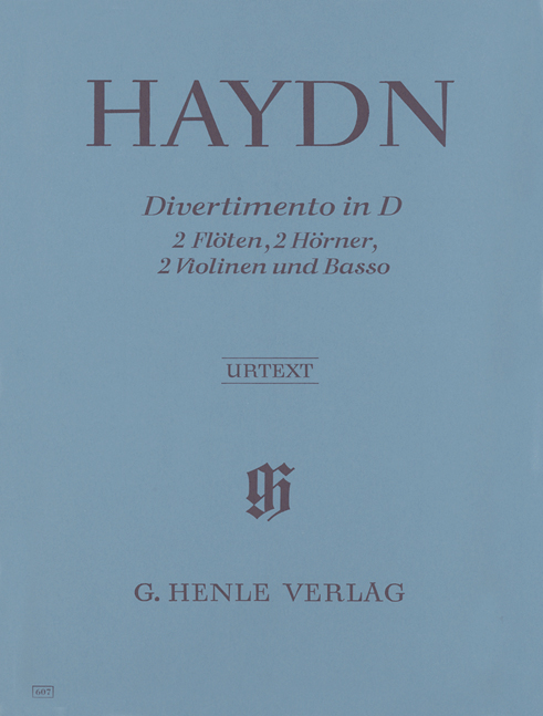HAYDN,J - DIVERTIMENTO IN D FÜR 2 FLÖTEN,2 HÖRNER,2 VIOLINEN UND BASSO URTEXT