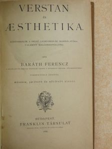 Baráth Ferencz - Verstan és aesthetika [antikvár]