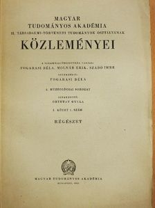 Fülep Ferenc - Magyar Tudományos Akadémia II. Társadalmi-történeti Tudományok Osztályának Közleményei 1951/1. [antikvár]