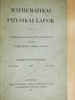 Bálint Elemér - Mathematikai és physikai lapok 1917. április-május [antikvár]