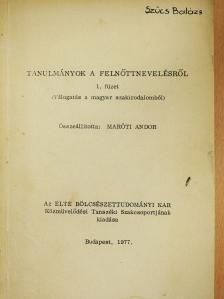 Durkó Mátyás - Tanulmányok a felnőttnevelésről 1. füzet [antikvár]
