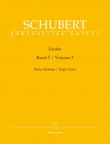 Franz Schubert - LIEDER BAND 5, HOHE STIMME