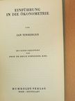 Jan Tinbergen - Einführung in die Ökonometrie [antikvár]