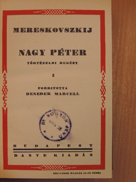Mereskovszkij - Nagy Péter I-II. [antikvár]