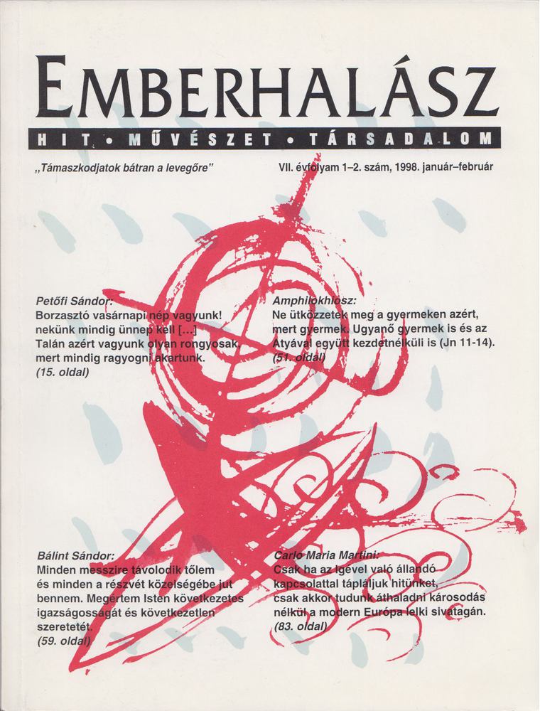 J. Király István szerk. - Emberhalász VII. évfolyam 1-2. szám, 1998. január-február [antikvár]