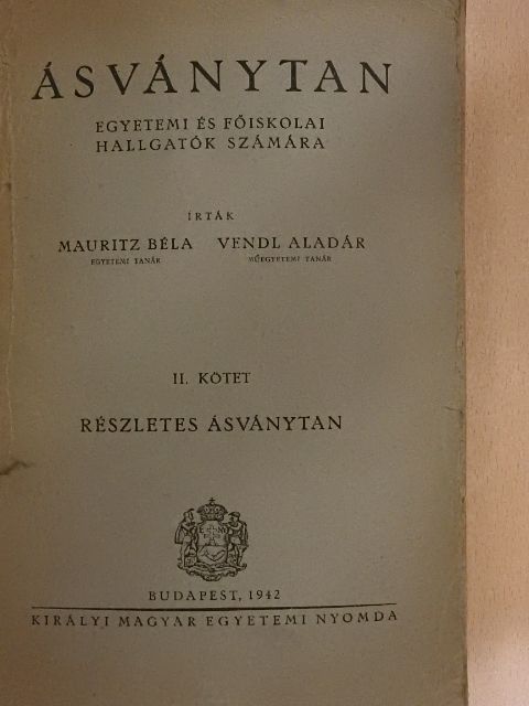 Mauritz Béla - Ásványtan II. [antikvár]
