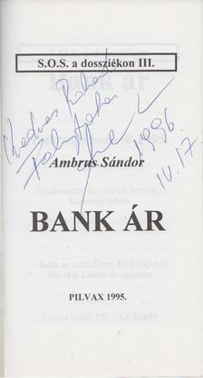 AMBRUS SÁNDOR - Bank ár (dedikált) [antikvár]