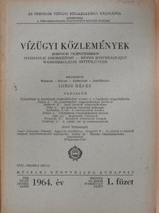 Dégen Imre - Vízügyi közlemények 1964/1. [antikvár]