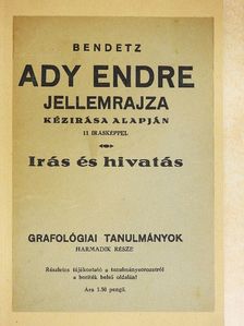 Bendetz Móric - Ady Endre jellemrajza kézirása alapján [antikvár]