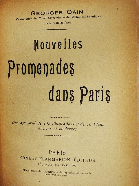 Georges Cain - Nouvelles Promenades dans Paris [antikvár]