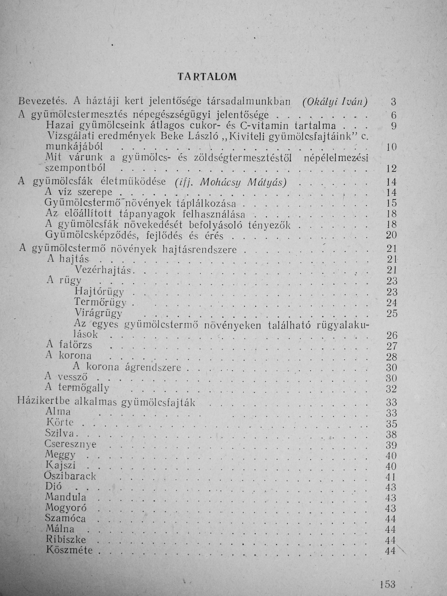 ifj. Mohácsy Mátyás - A házikert gyümölcsöse [antikvár]