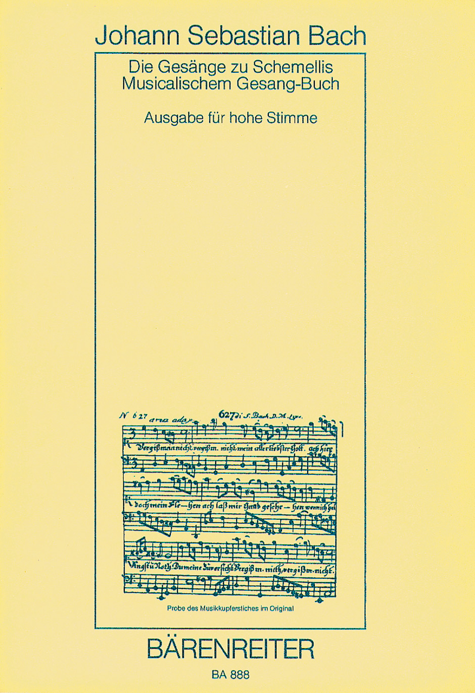J. S. Bach - SEB. BACHS GESAENGE ZU G.CHR. SCHEMELLIS "MUSICALISCHEM GESANGBUCH" (SEIFFERT) ANTIKVÁR PÉLDÁNY
