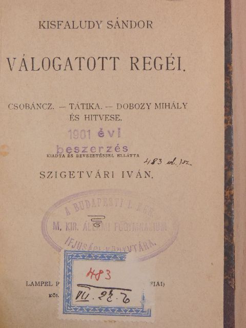 Kisfaludy Sándor - Kisfaludy Sándor válogatott regéi [antikvár]
