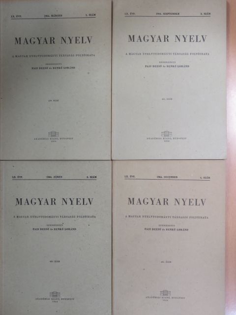 Antal László - Magyar nyelv 1964/1-4. [antikvár]