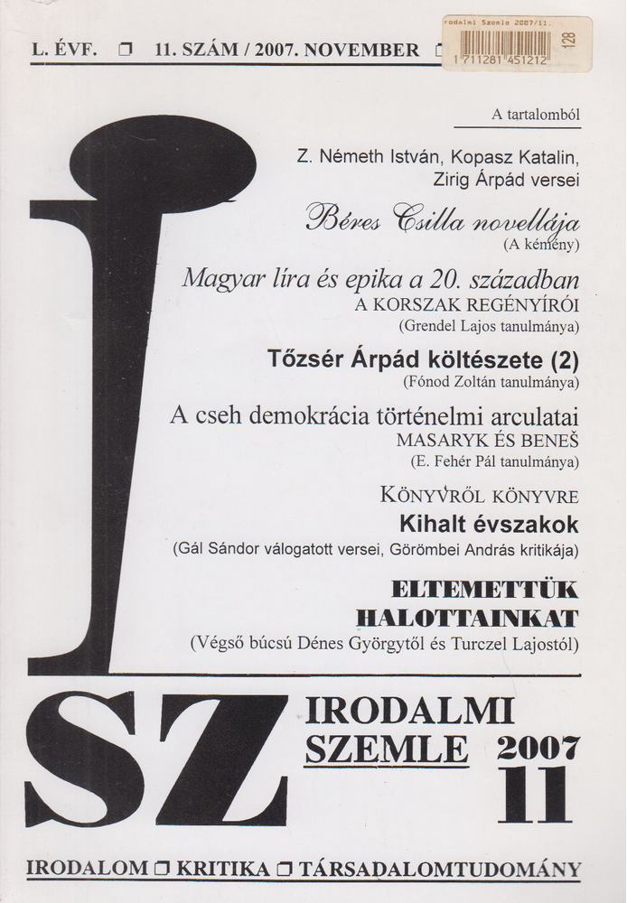 Fónod Zoltán - Irodalmi szemle 2007/11 [antikvár]