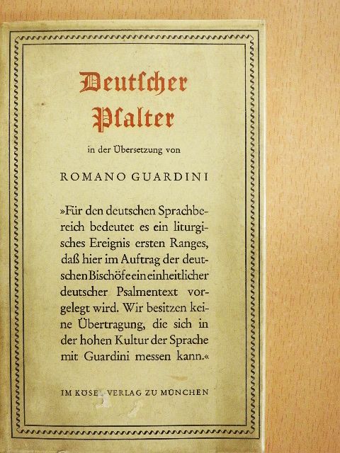 Papst Pius XII. - Deutscher Psalter [antikvár]