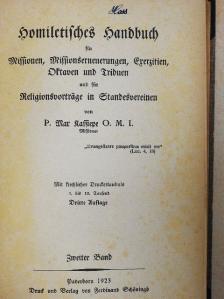 P. Max Kassiepe O. M. I. - Homiletisches Handbuch II. (gótbetűs) [antikvár]