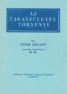 Annie Besant - Az újraszületés törvénye (reprint) [antikvár]