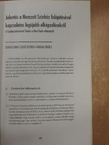 Kerényi Imre - Jelentés a Nemzeti Színház felépítésével kapcsolatos legújabb elképzelésekről [antikvár]