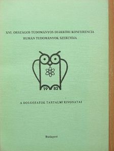 XVI. Országos Tudományos Diákköri Konferencia [antikvár]