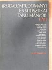 Cseke Péter - Irodalomtudományi és stilisztikai tanulmányok 1981. [antikvár]